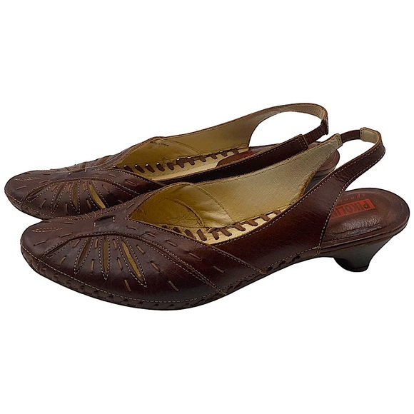 Pikolinos San Remo Leather Cut Out Slingback Shoes | EU 38 - Picture 2 of 8